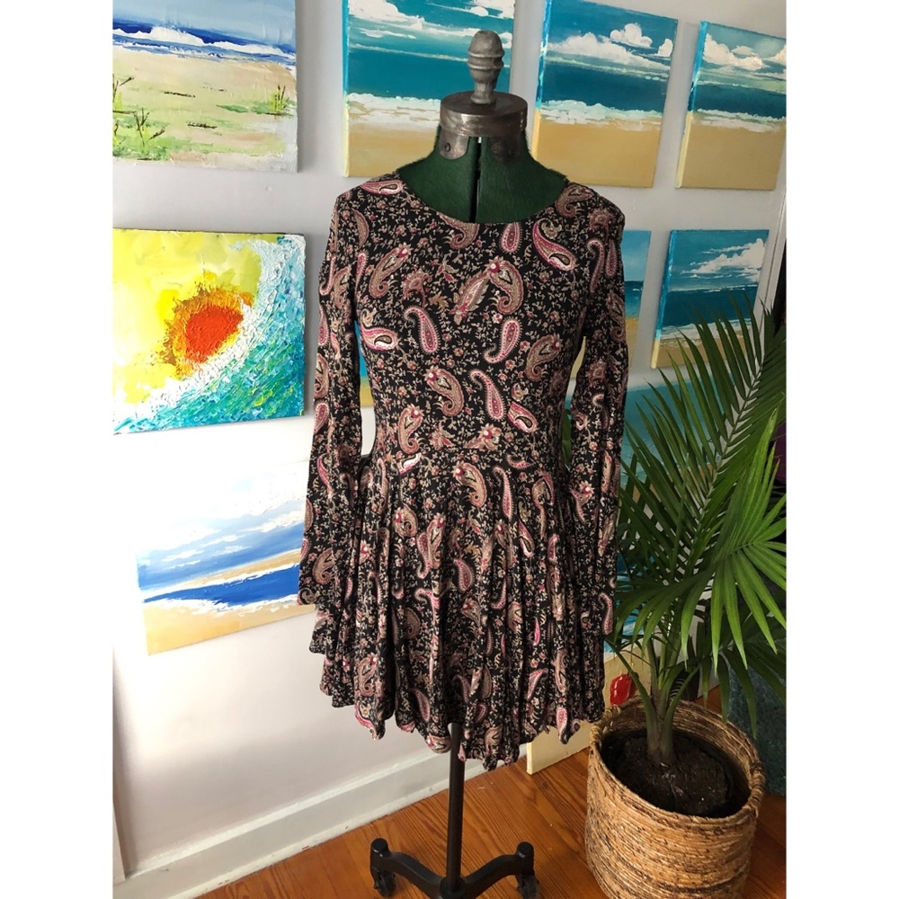 WHYTE EYELASH PRINT DRESS